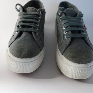 Superga Platform Sage Green Sneakers Sz 39 / W8